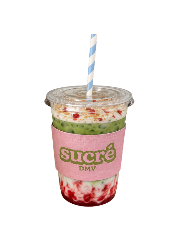Strawberry Cheesecake Matcha Latte